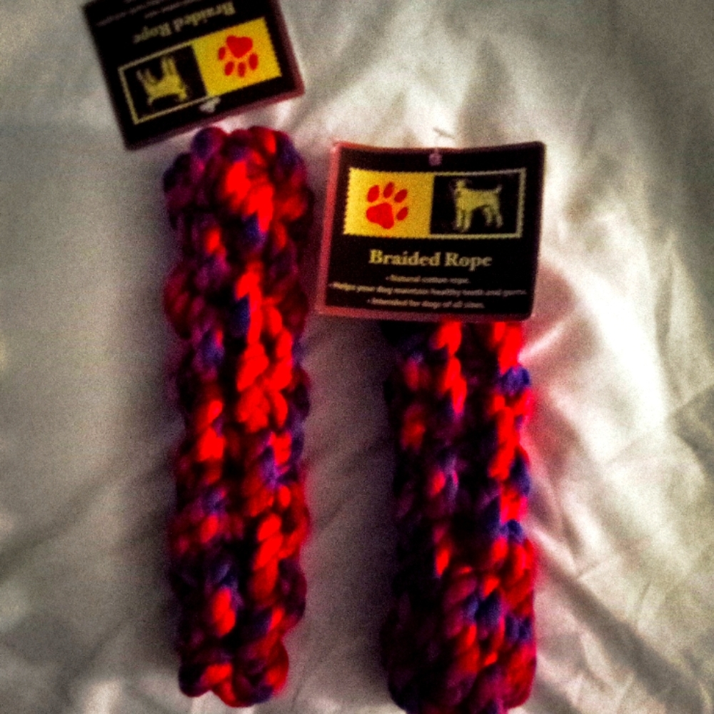 Dog Toys: (2) NWT Braided Ropes